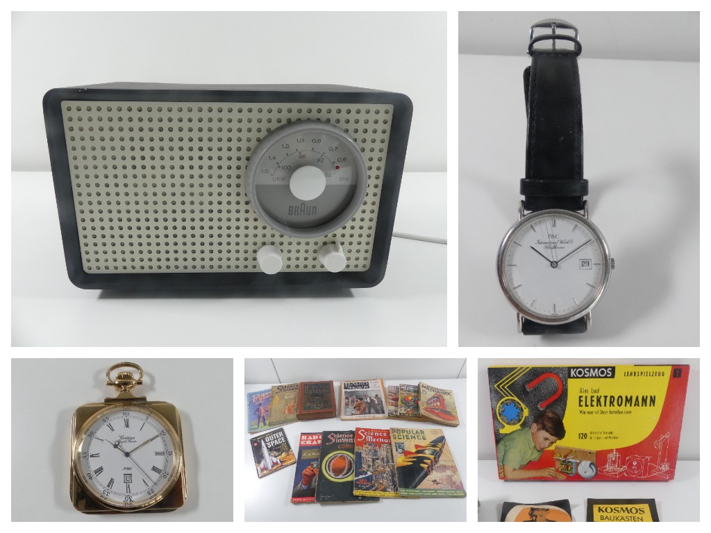Antike Radios, Uhren, Elektronik