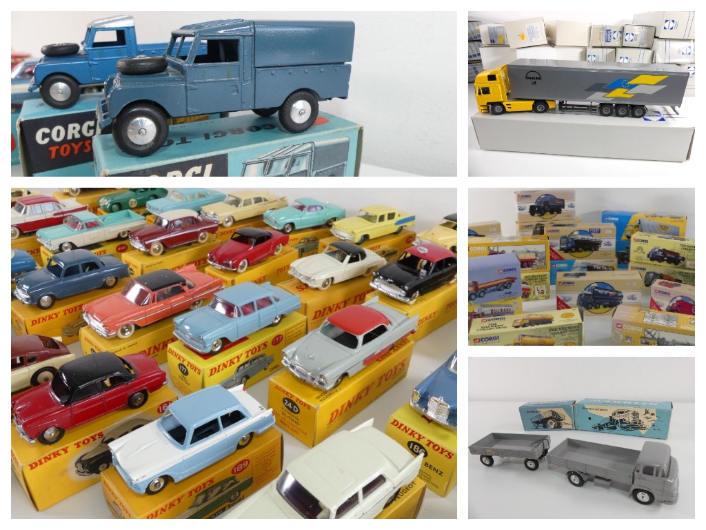 Modell-Autos + Modell-Lastwagen