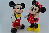 012) Alte Sammlerfiguren Mickey Mouse + Minni Mouse